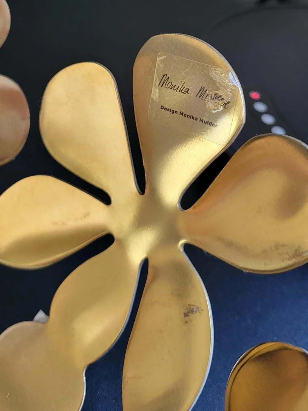 IKEA Stockholm Gold Floral Metal Bowl